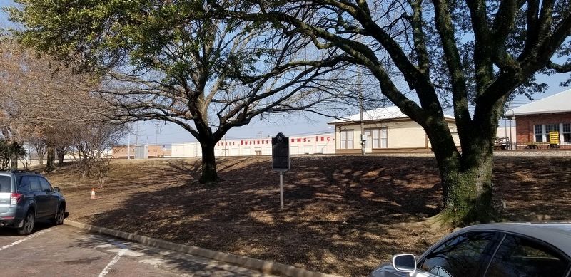 The view of the Railroads in Ennis Marker from the road. Click for full size. The view of the Railroads in Ennis Marker from the road image. Click for full size.