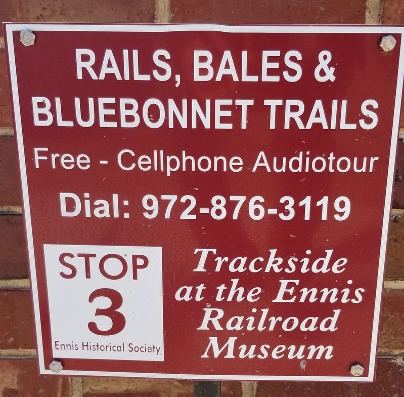 Cellphone Audiotour of the Ennis Railroad Museum image. Click for full size.