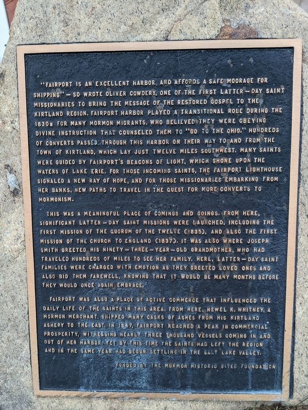 Fairport is an Excellent Harbor Marker image. Click for full size.
