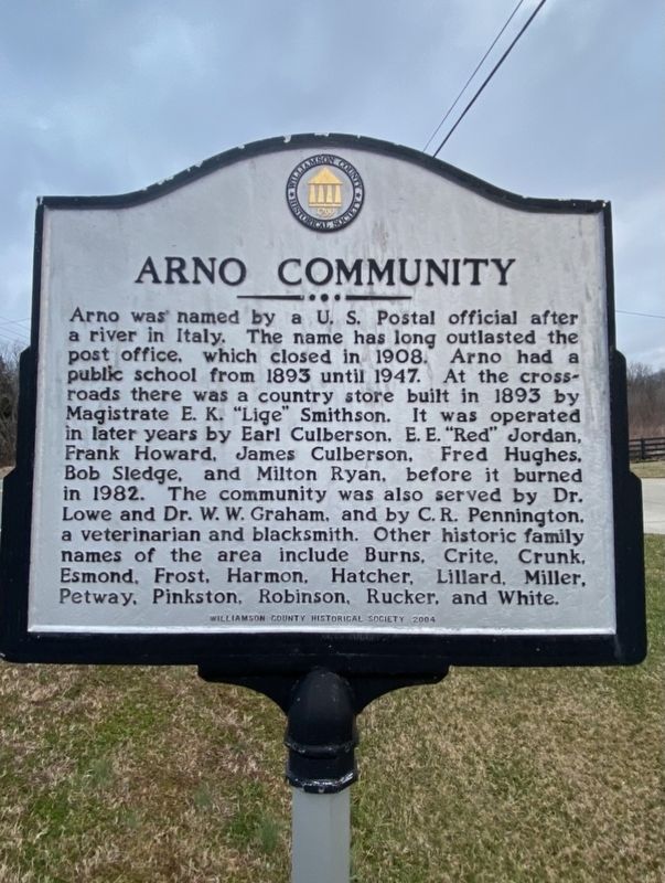 Arno Community Marker. Click for full size. Arno Community Marker image. Click for full size.