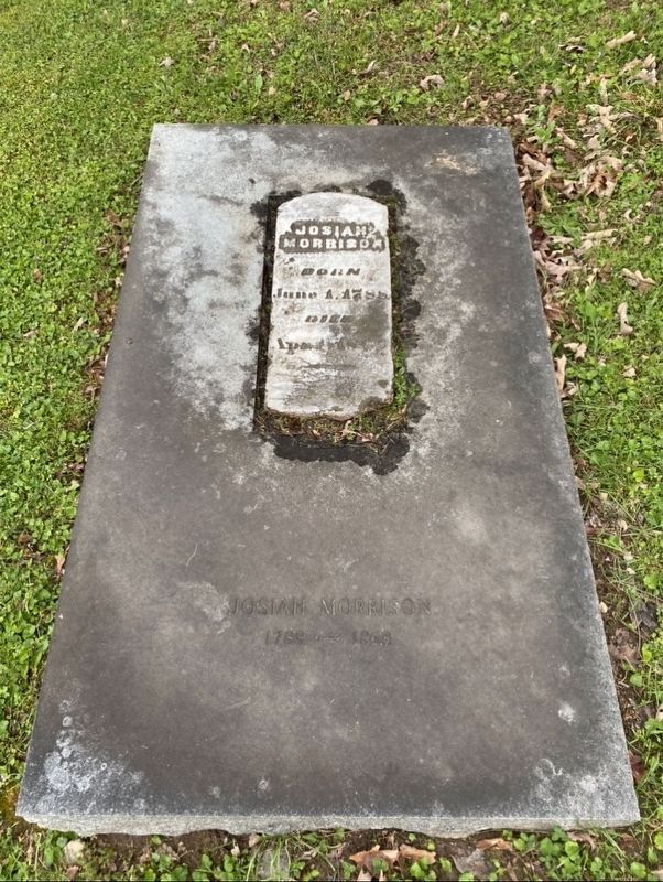 Josiah Morrison’s headstone image. Click for full size.