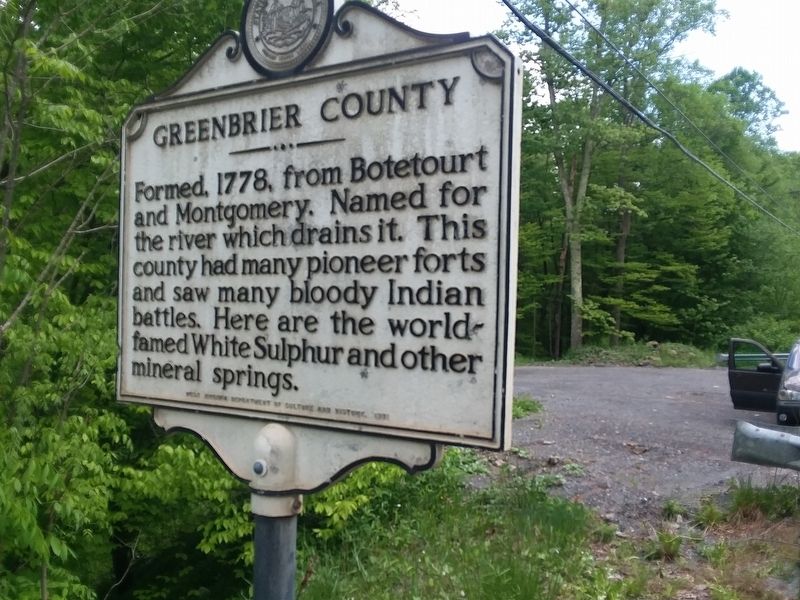 Greenbrier County Marker image. Click for full size.