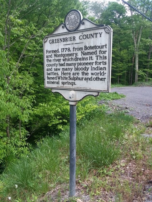 Greenbrier County Marker image. Click for full size.