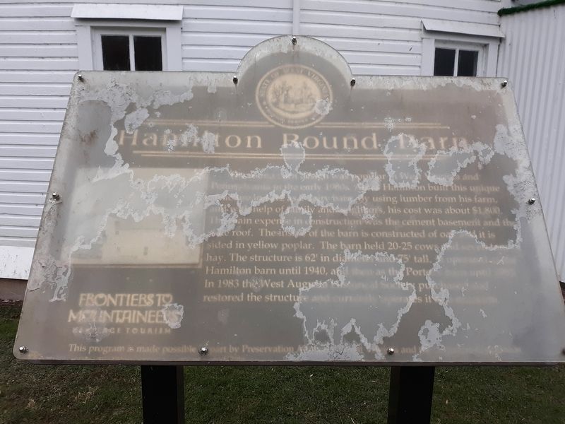 Hamilton Round Barn Marker image. Click for full size.