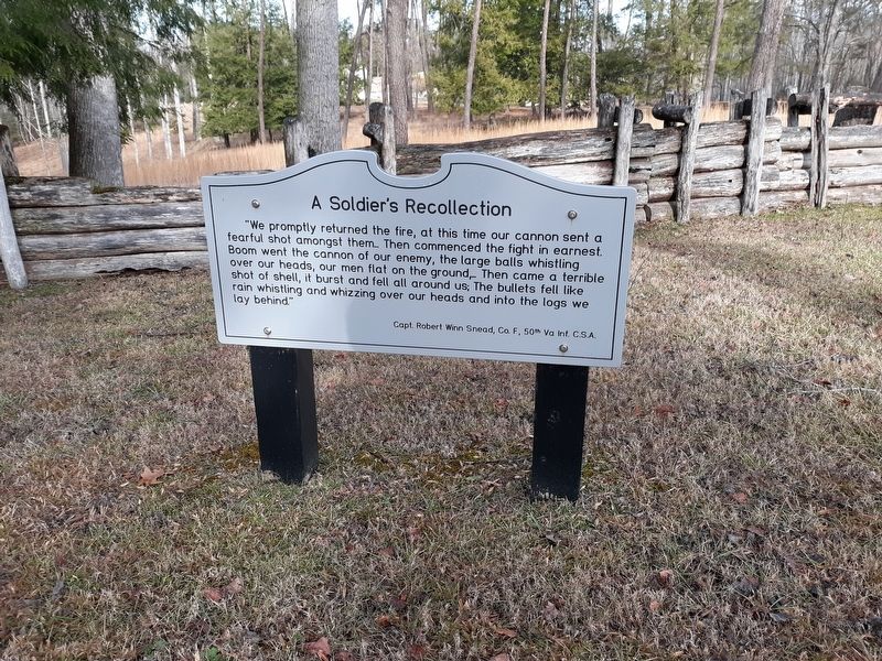 A Soldier's Recollection Marker image. Click for full size.