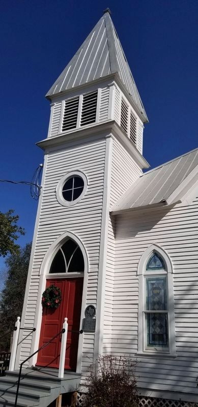 The front of the Methodist Church and the Marker. Click for full size. The front of the Methodist Church and the Marker image. Click for full size.