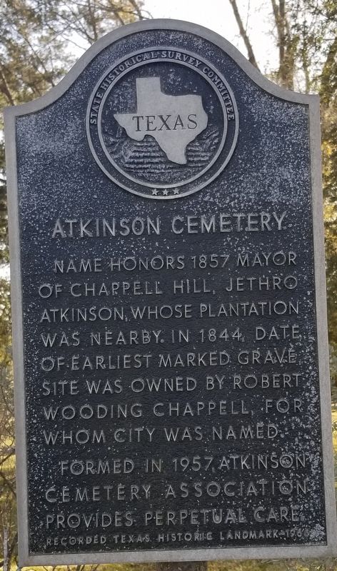 Atkinson Cemetery Marker image. Click for full size.
