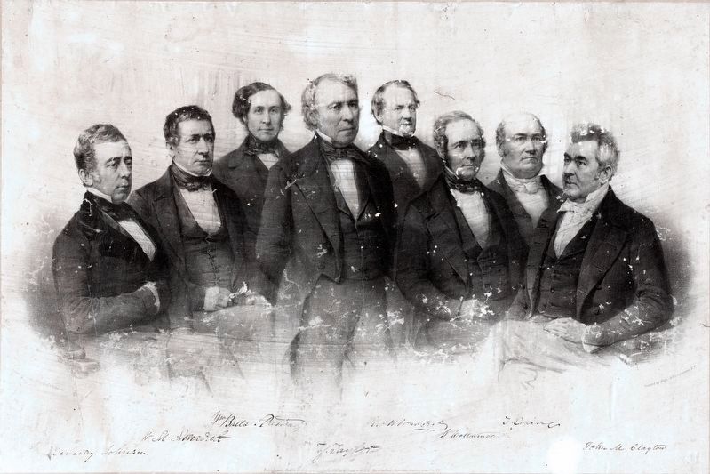 President Taylor and his cabinet image. Click for full size.