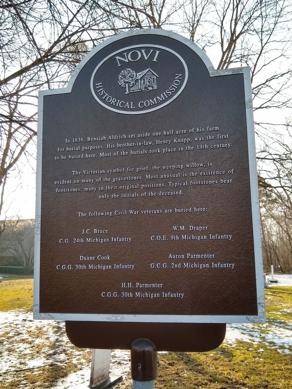 Knapp Cemetery Marker. Click for full size. Knapp Cemetery Marker image. Click for full size.