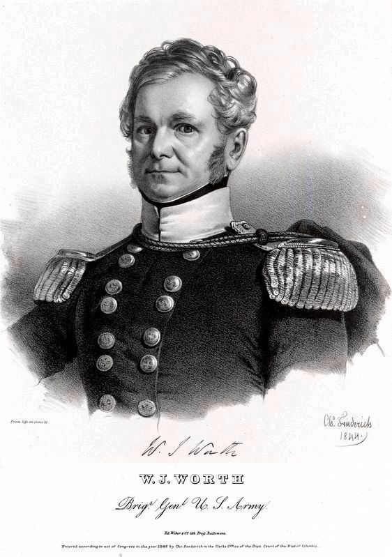 W.J. Worth,<br>Brigadier General, U.S. Army image. Click for full size.