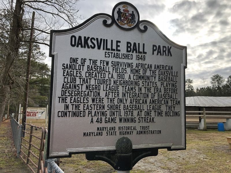 Oaksville Ball Park Marker. Click for full size. Oaksville Ball Park Marker image. Click for full size.
