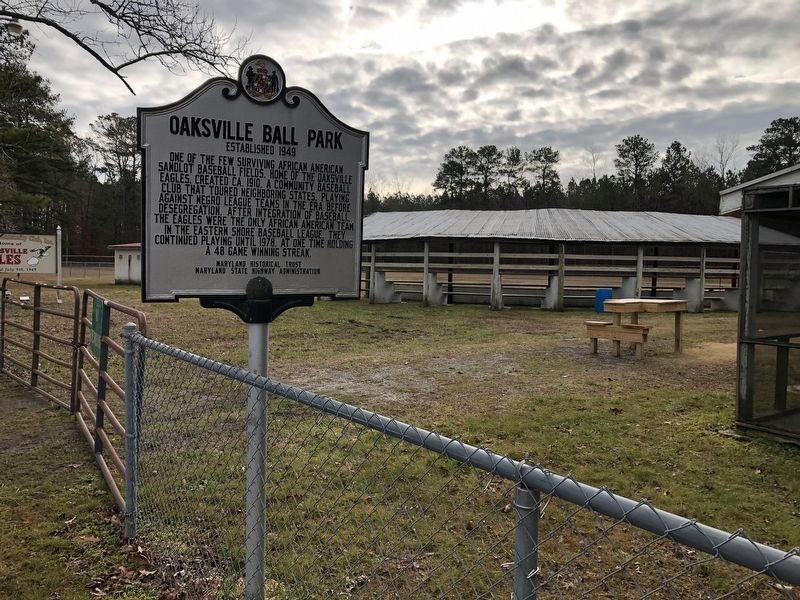 Oaksville Ball Park Marker. Click for full size. Oaksville Ball Park Marker image. Click for full size.