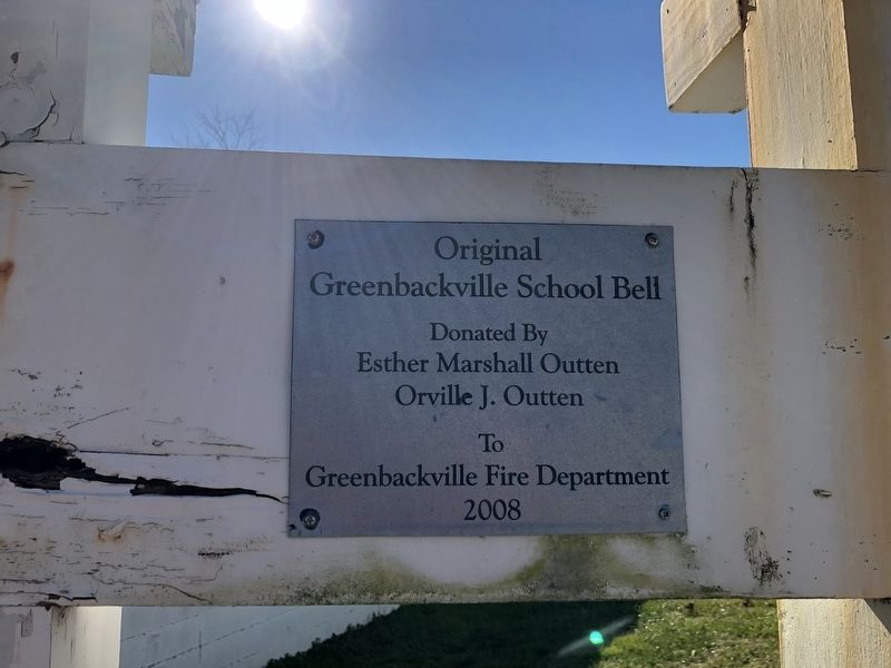 Original Greenbackville School Bell Marker image. Click for full size.