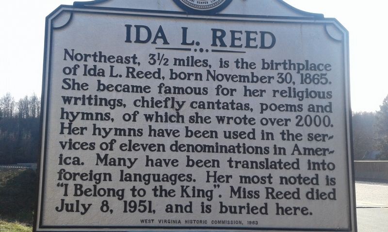 Ida L. Reed Marker image. Click for full size.