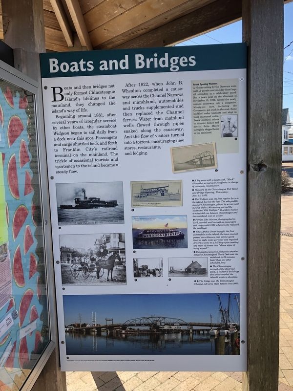 Boats and Bridges Marker image. Click for full size.