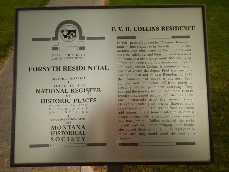 F.V.H. Collins Residence Marker image. Click for full size.