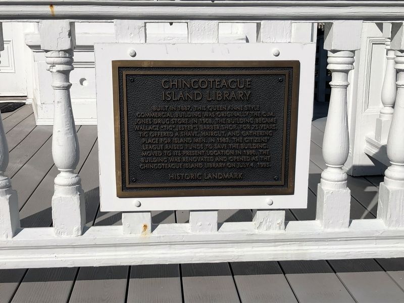 Chincoteague Island Library Marker image. Click for full size.