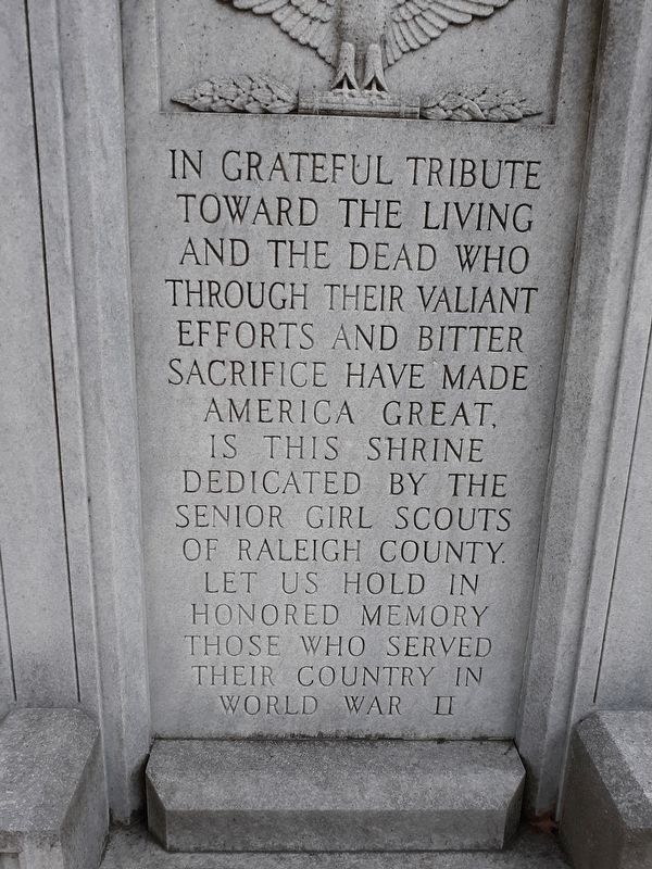 Raleigh County World War II Memorial image. Click for full size.