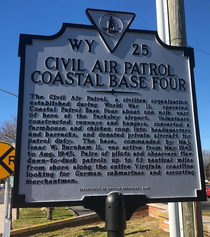 Civil Air Patrol Coastal Base Four Marker image. Click for full size.