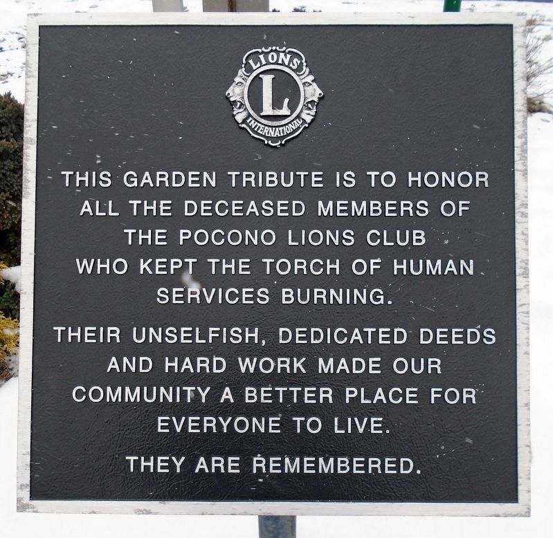 Pocono Lions Club Marker image. Click for full size.