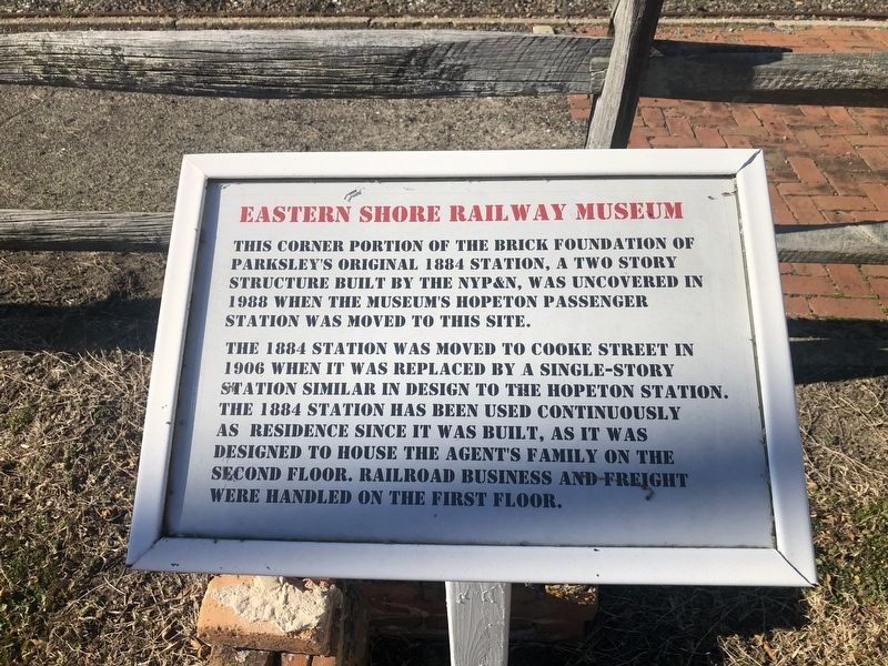 This corner portion of the brick foundation Marker. Click for full size. This corner portion of the brick foundation Marker image. Click for full size.