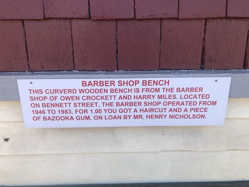 Barber Shop Bench Marker image. Click for full size.