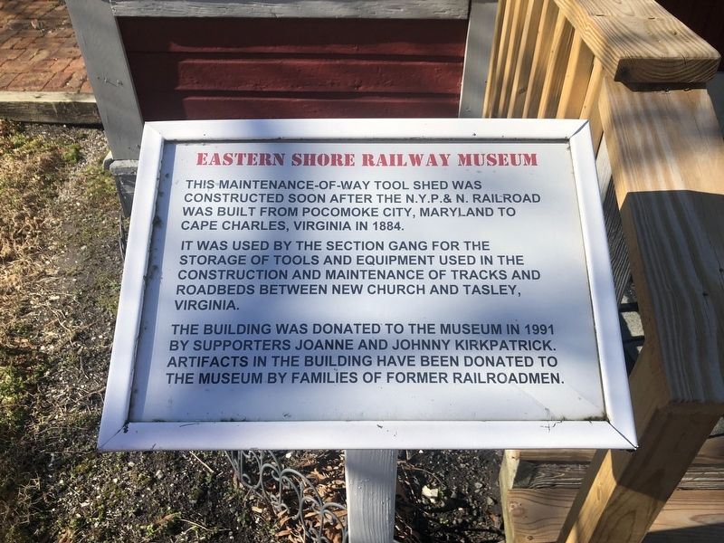 Maintenance-of-Way Tool Shed Marker image. Click for full size.