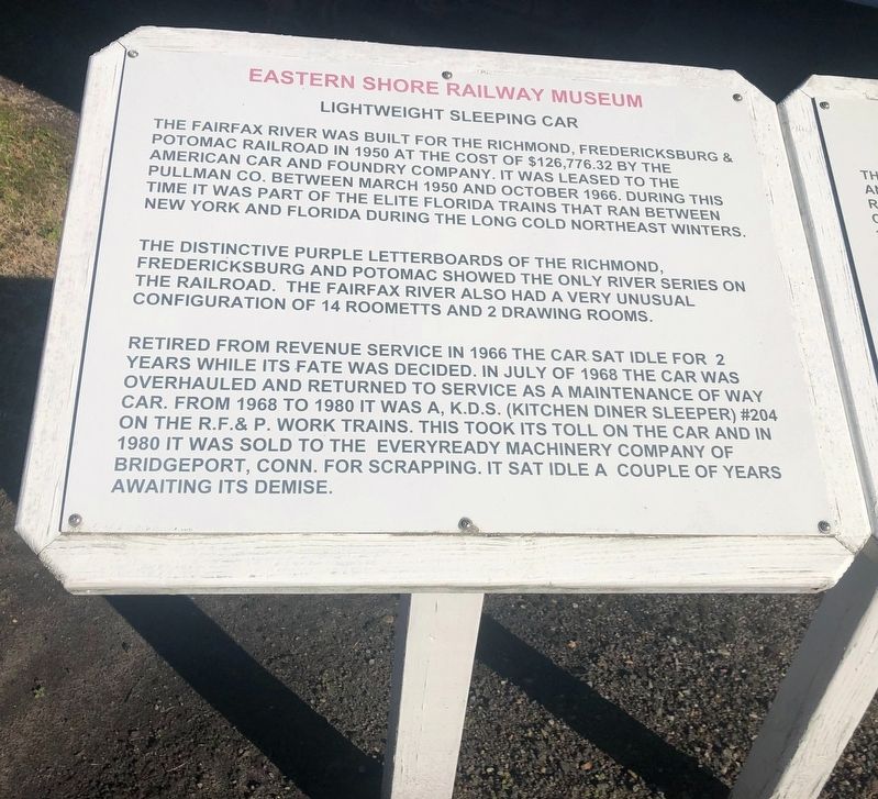 Lightweight Sleeping Car Marker image. Click for full size.
