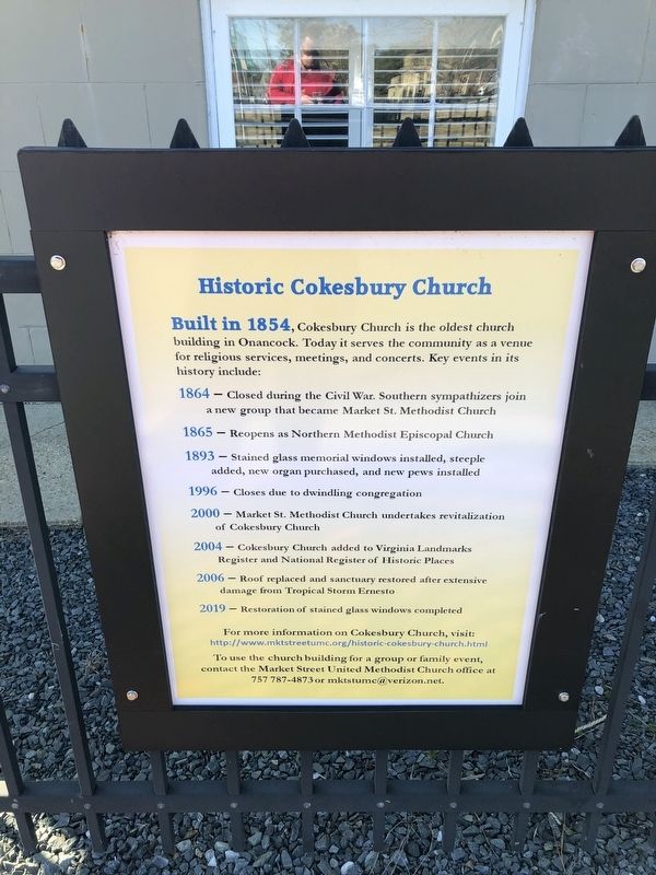 Historic Cokesbury Church Marker image. Click for full size.