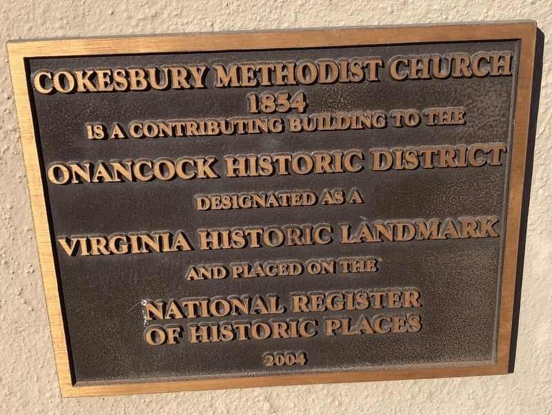 National Register and Virginia Historic Landmark plaque on the church image. Click for full size.