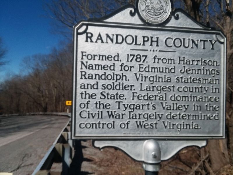 Randolph County Marker. Click for full size. Randolph County Marker image. Click for full size.