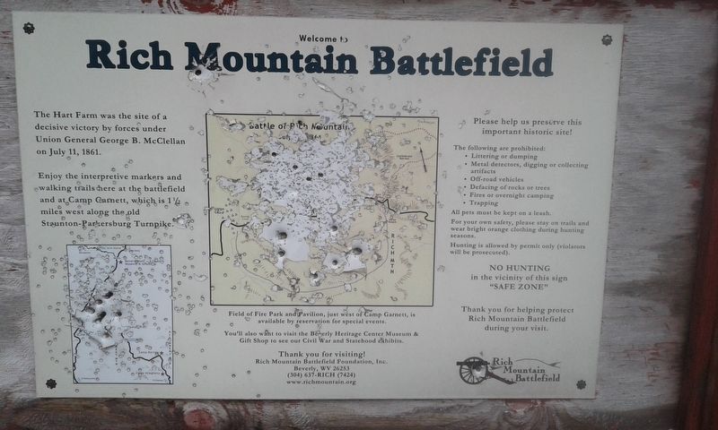 Welcome to Rich Mountain Battlefield Marker image. Click for full size.