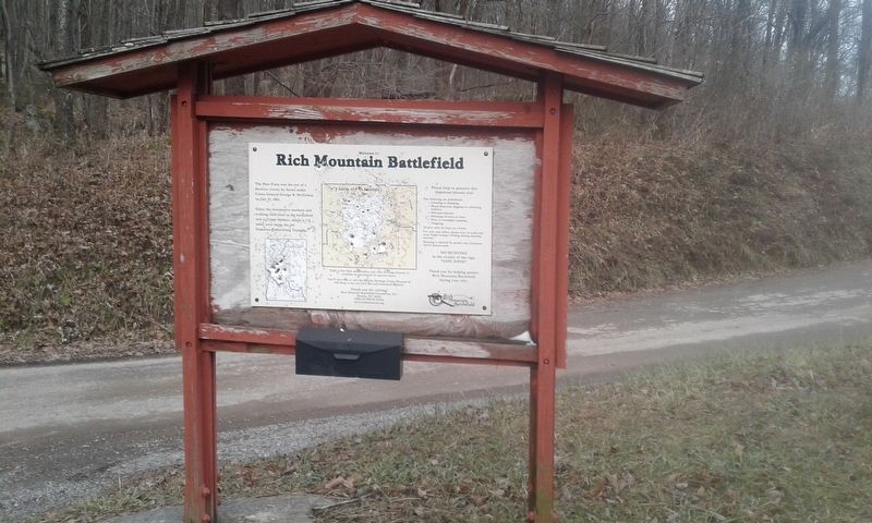 Welcome to Rich Mountain Battlefield Marker. Click for full size. Welcome to Rich Mountain Battlefield Marker image. Click for full size.