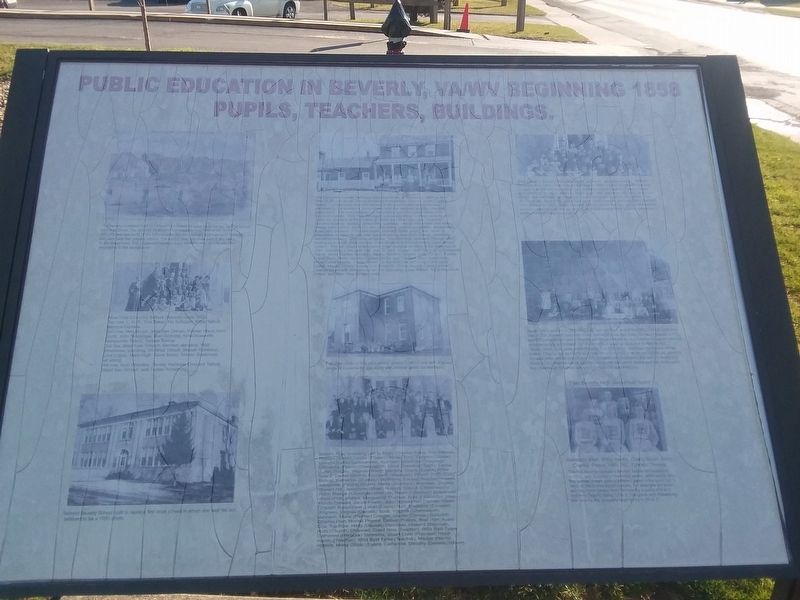 Public Education in Beverly, VA-WV Beginning 1858 Marker image. Click for full size.