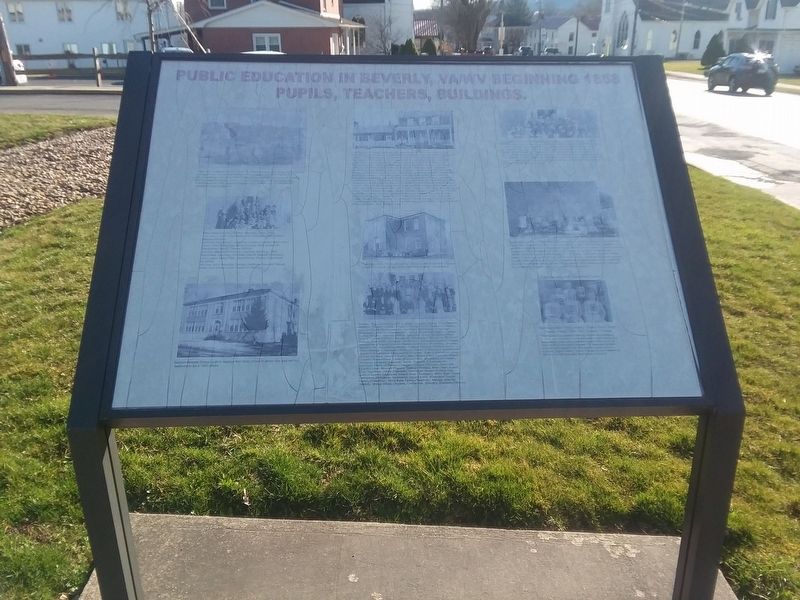 Public Education in Beverly, VA-WV Beginning 1858 Marker image. Click for full size.