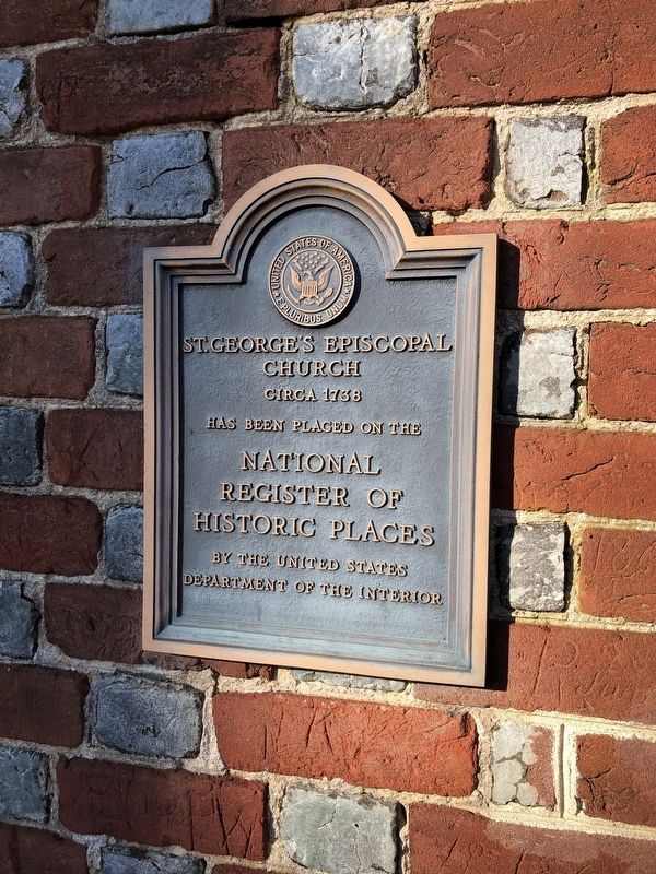St. George's Episcopal Church Marker. Click for full size. St. George's Episcopal Church Marker image. Click for full size.