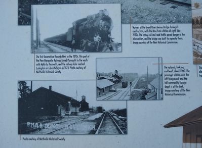 Novi's Crucial Crossing: The Train Station and the Grand River Bridge Marker — bottom left images image. Click for full size.