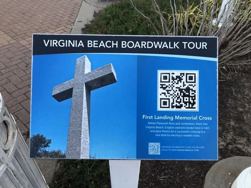 First Landing Memorial Cross Marker image. Click for full size.