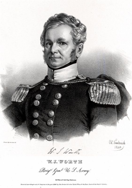 W.J. Worth,<br>Brigadier General, U.S. Army image. Click for full size.