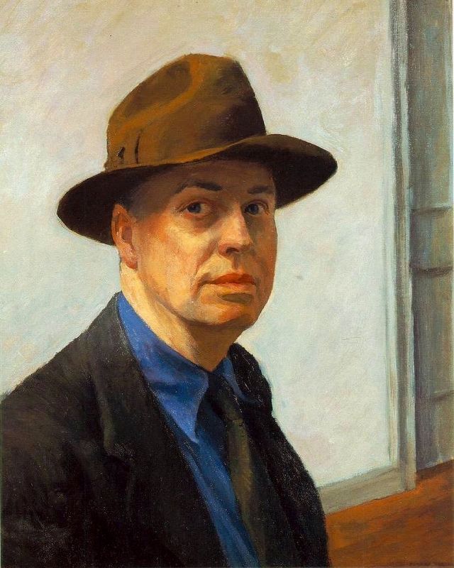 Edward Hopper: Self Portrait image. Click for full size.