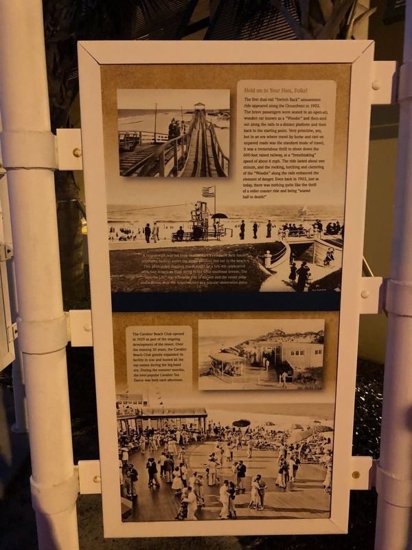 Seaside Park Casino / The Cavalier Hotel Marker [Left panel] image. Click for full size.