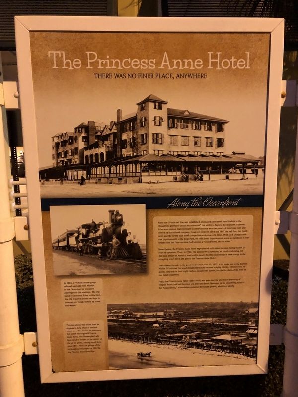 The Princess Anne Hotel Marker [Center panel] image. Click for full size.