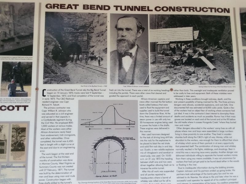 Great Bend Tunnel Construction Marker image. Click for full size.