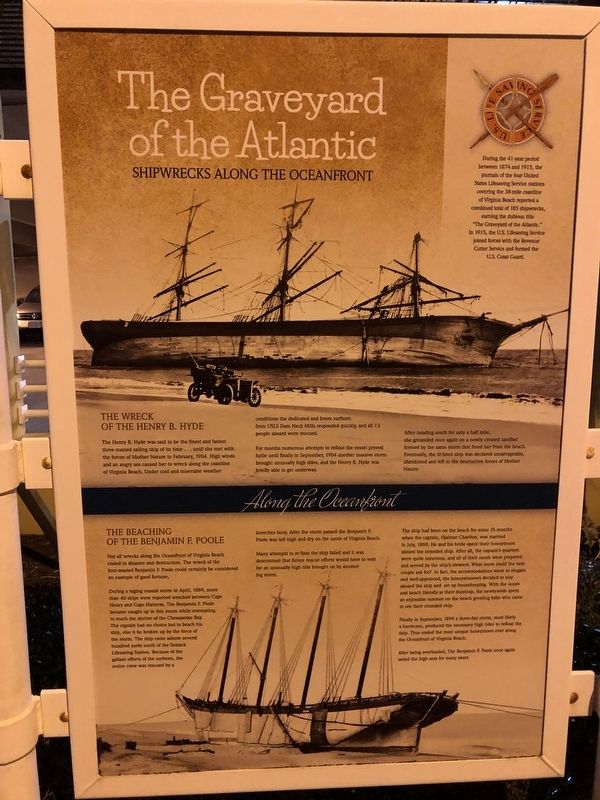 The Graveyard of the Atlantic Marker [Center panel] image. Click for full size.