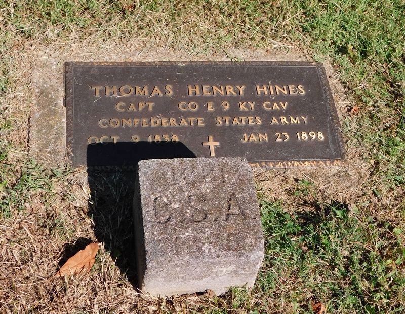 Grave of Thomas Hines in Fairview Cemetery image. Click for full size.