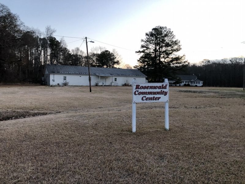 The Rosenwald Community Center sits on the grounds of the old school. image. Click for full size.