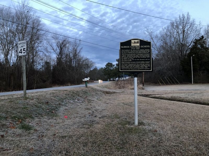 McBride Colored School Marker image. Click for full size.