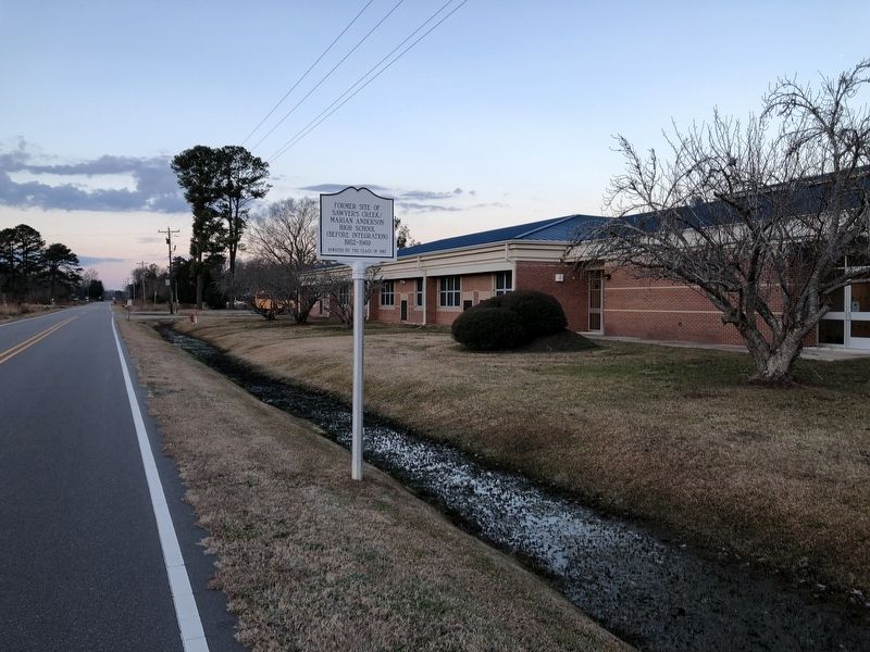 Former Site of Sawyer's Creek / Marian Anderson High School Marker image. Click for full size.