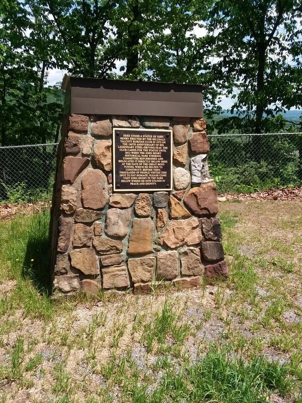 Here Stood a Statue of John Henry Marker. Click for full size. Here Stood a Statue of John Henry Marker image. Click for full size.