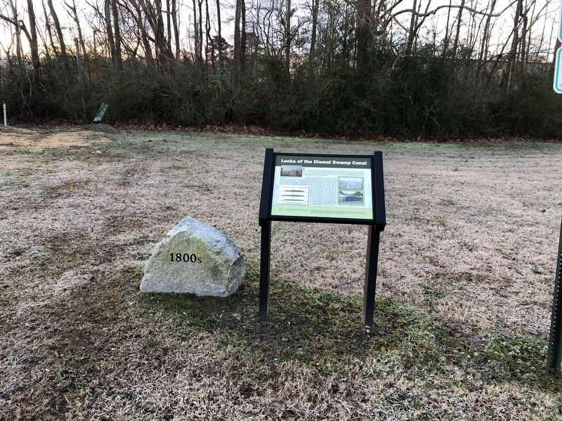 Locks of the Dismal Swamp Canal Marker. Click for full size. Locks of the Dismal Swamp Canal Marker image. Click for full size.